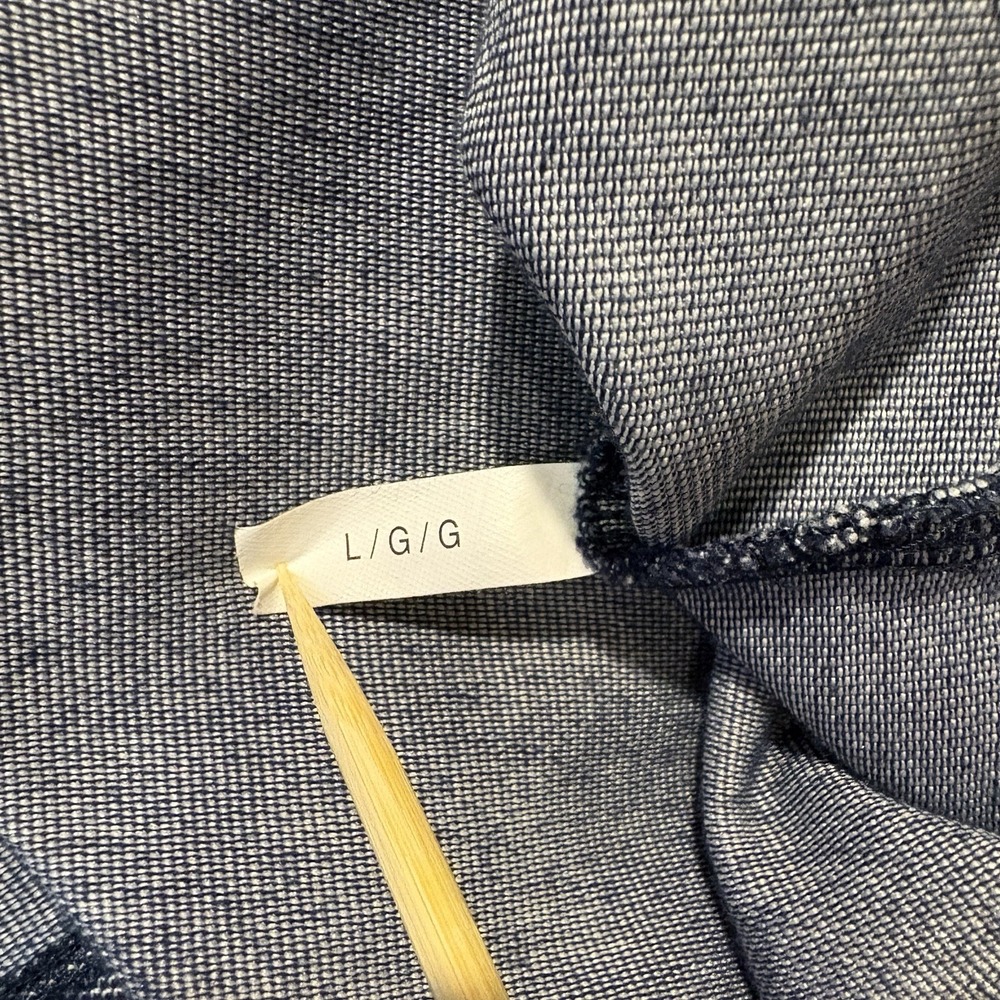 Michael Kors Polo Shirt Mens Large Gray/Blue Embroidered MK Logo Contrast Collar - Picture 4 of 6